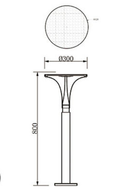 5W Led Solar Powered Lawn Lights Waterproof Solar Energy Lawn Lamp 7500K